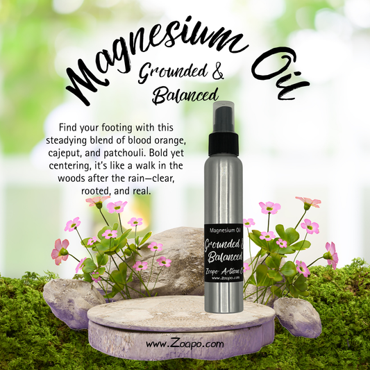 🌿 Grounded & Balanced – Centering Magnesium Body Mist (Blood Orange + Patchouli + Cajeput) ✨