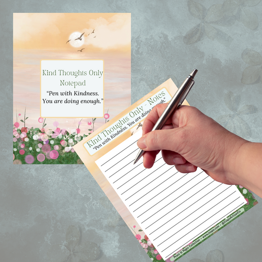 Kind Thoughts Only – Affirmation Notepad | Zoapo Stationery