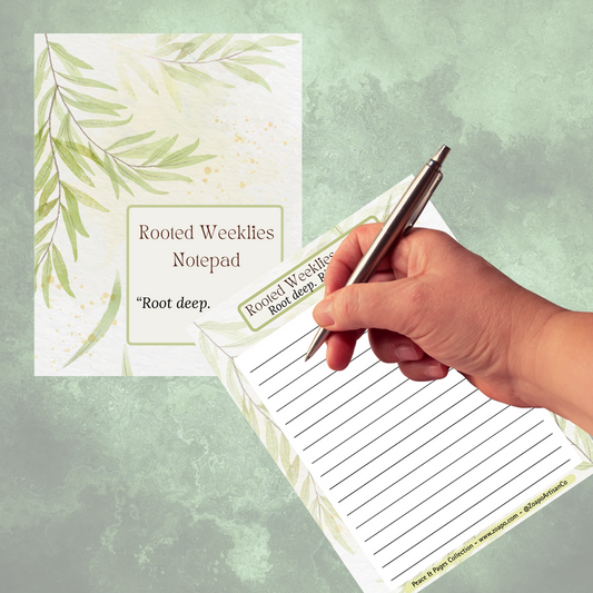 Rooted Weeklies – Affirmation Notepad | Zoapo Stationery