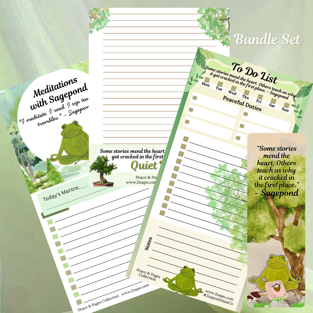 🌿Sagepond's Mindful Stationery Pads | Zoapo Stationery