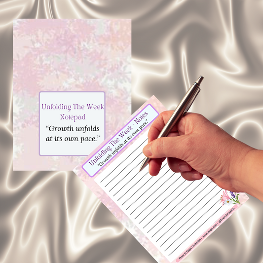 Unfolding the Week – Affirmation Notepad | Zoapo Stationery