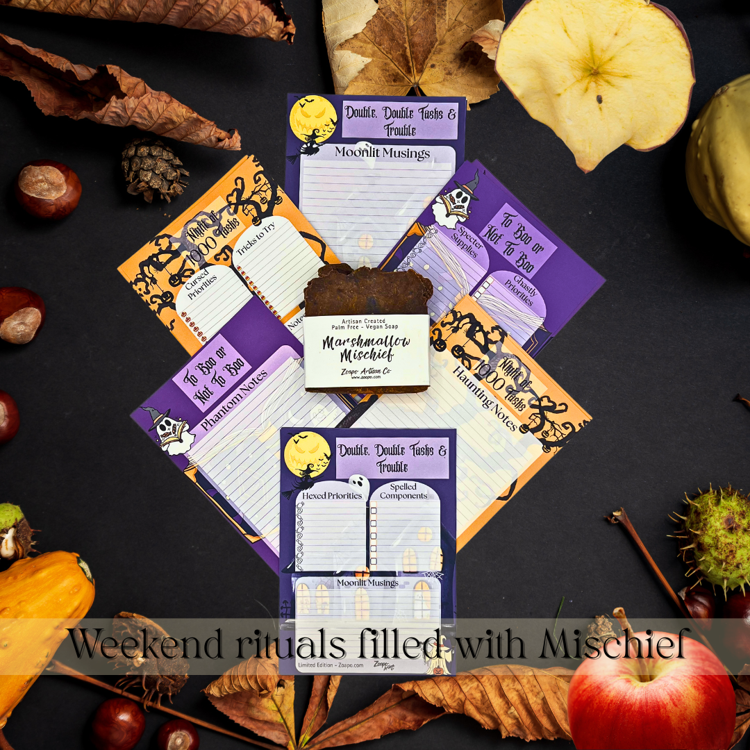 Double, Double, Tasks & Trouble — Witchy List Pad | Zoapo Stationery