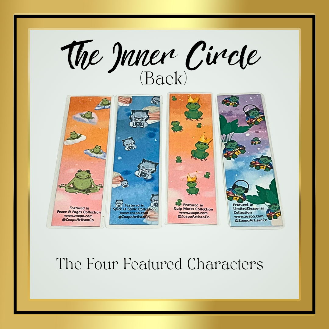🐸📚 The Inner Circle — Standard Bookmark Collection of 4 Core Characters