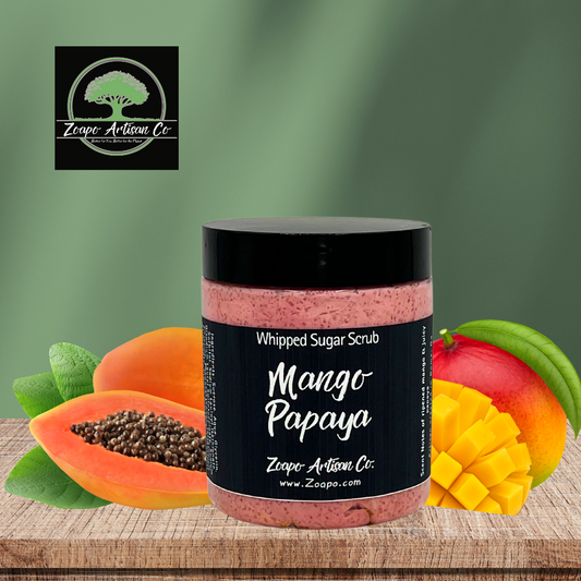 Mango Papaya – Whipped Sugar Body Scrub (Tropical Fruit + Citrus)
