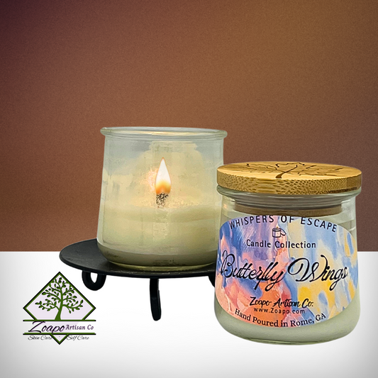 Small Butterfly Wings Vegan Candle