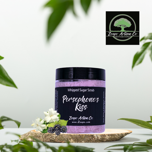 Persephone’s Kiss – Whipped Sugar Body Scrub (Blackberry + Jasmine + Honeyed Oak)