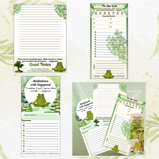 🌿Sagepond's Mindful Stationery Pads | Zoapo Stationery