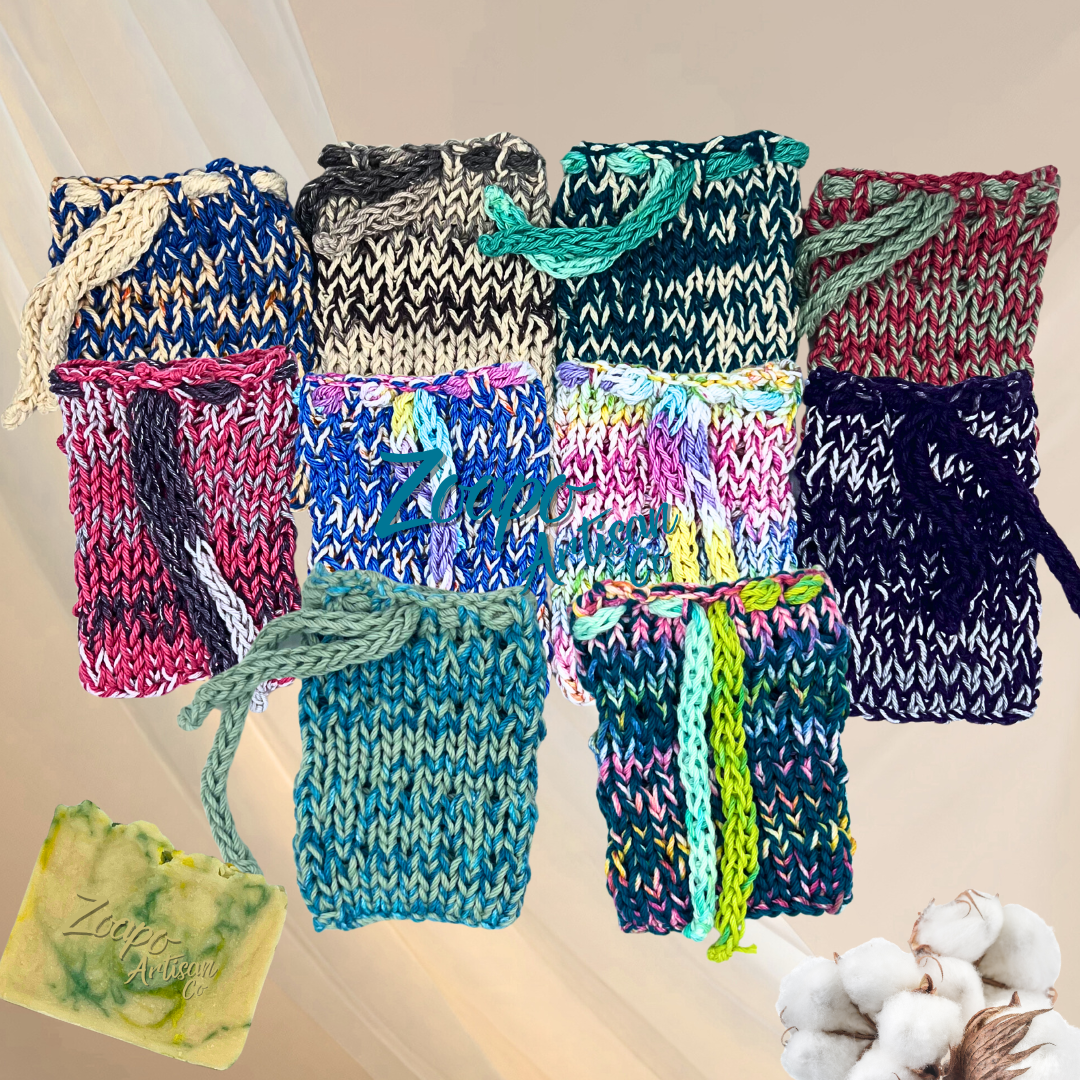 Sudsy Splendor — Gemstone Cotton Soap Bags