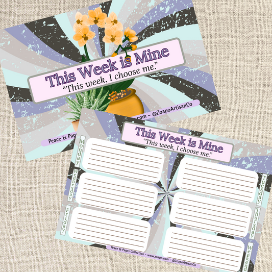 This Week is Mine β Affirmation Weekly Goal Pad | Zoapo Stationery