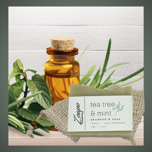 Tea Tree Mint Shampoo (Hair & Skin) Soap