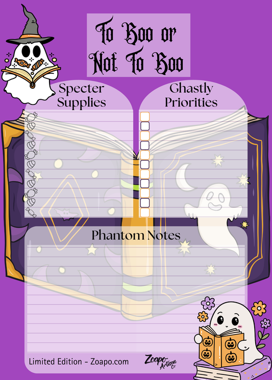 To Boo or Not To Boo — List Pad | Zoapo Stationery