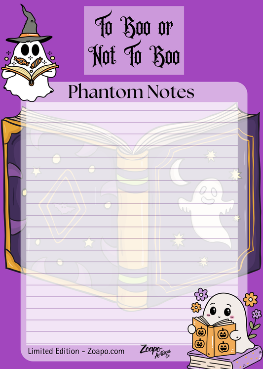 To Boo or Not To Boo — Ghost-y Notes | Zoapo Stationery
