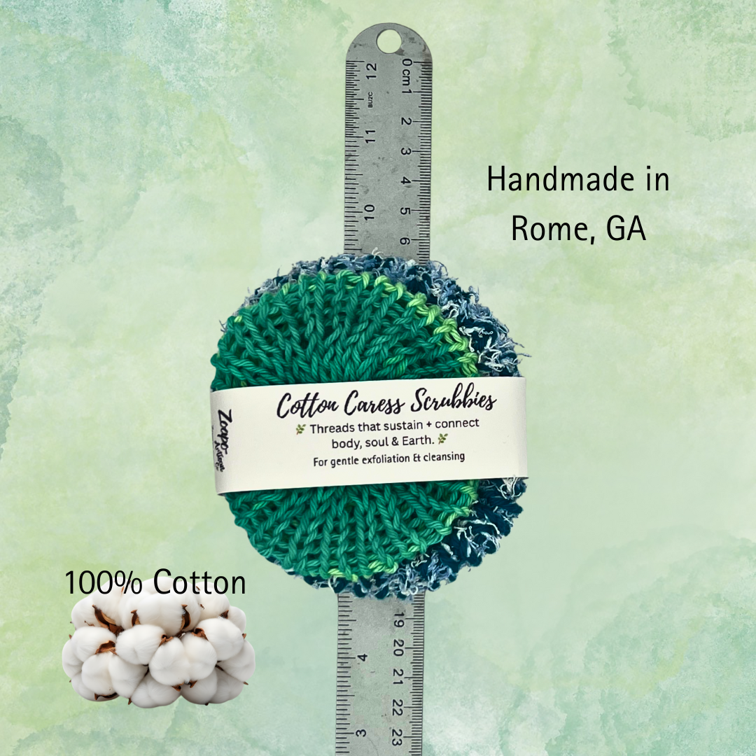 Cotton Caress Scrubbies – Body Exfoliating Set