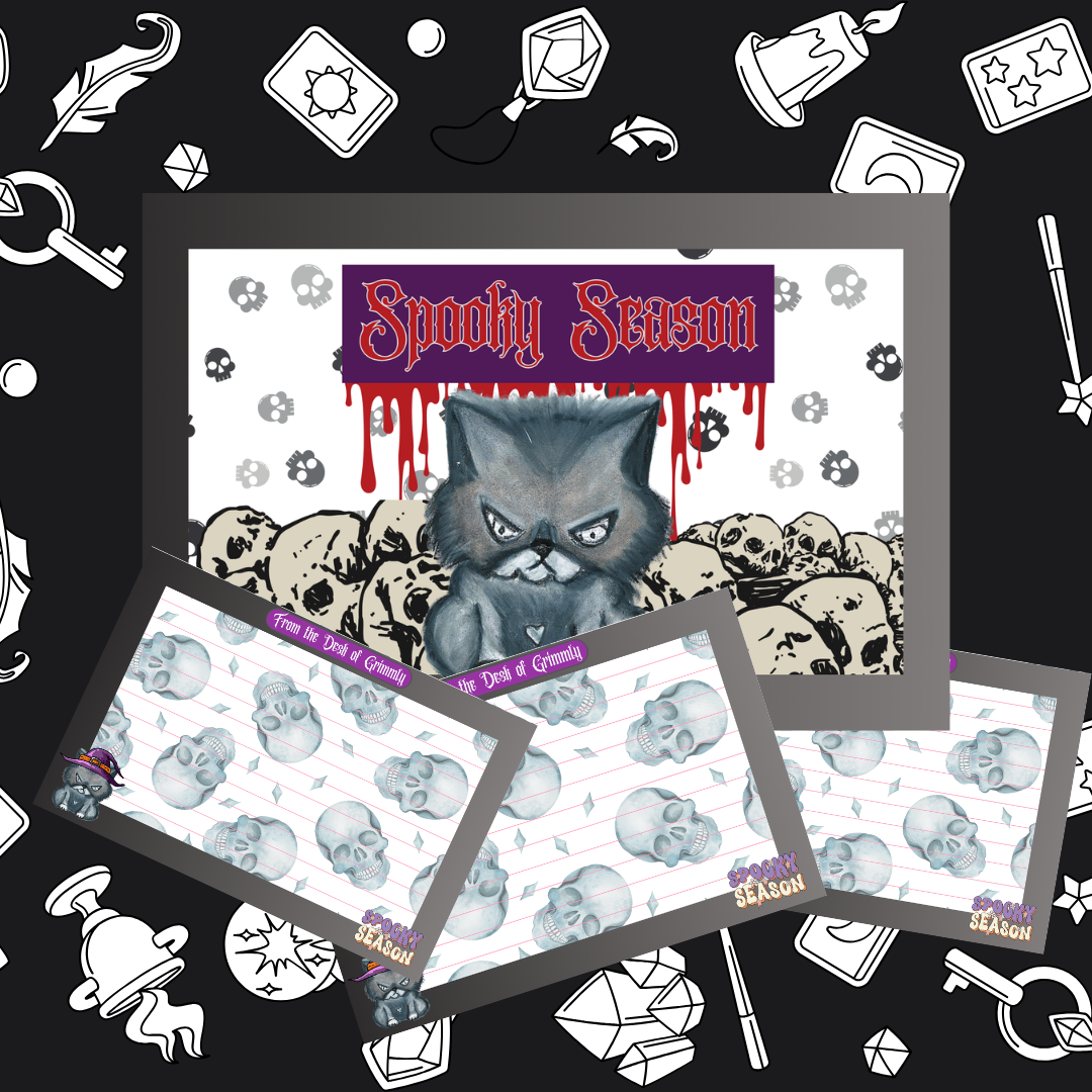 Spooky Season – Grimmly Notepad | Zoapo Stationery