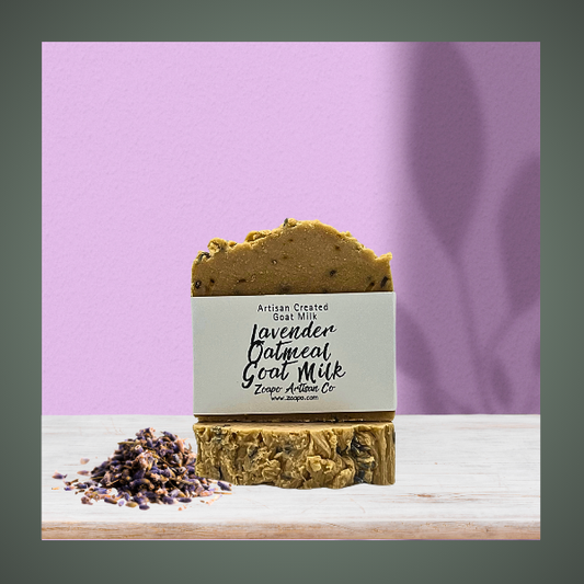 🧼 Lavender Oatmeal Goat Milk Soap — Calm, Creamy, Comfort in Bloom