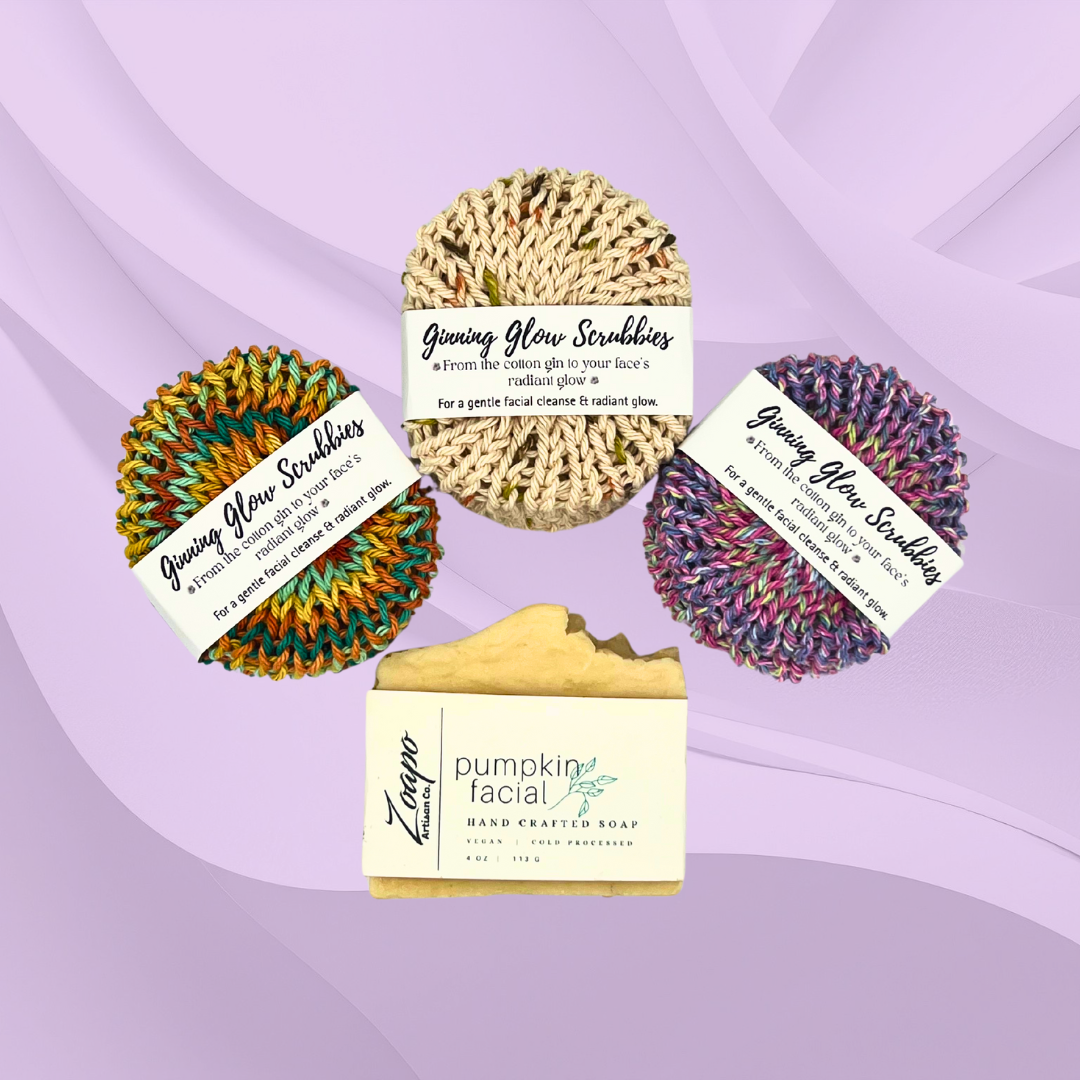 Ginning Glow Scrubbies - Facial Cleansing Set