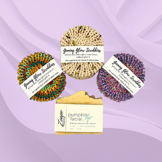 Ginning Glow Scrubbies - Facial Cleansing Set